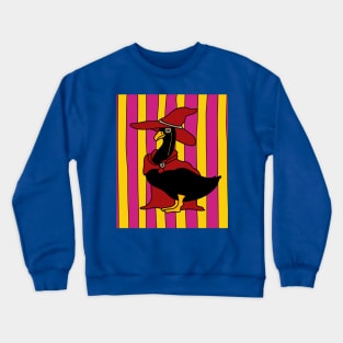 Halloween Goose Witch Conjuring Up Duck Crewneck Sweatshirt